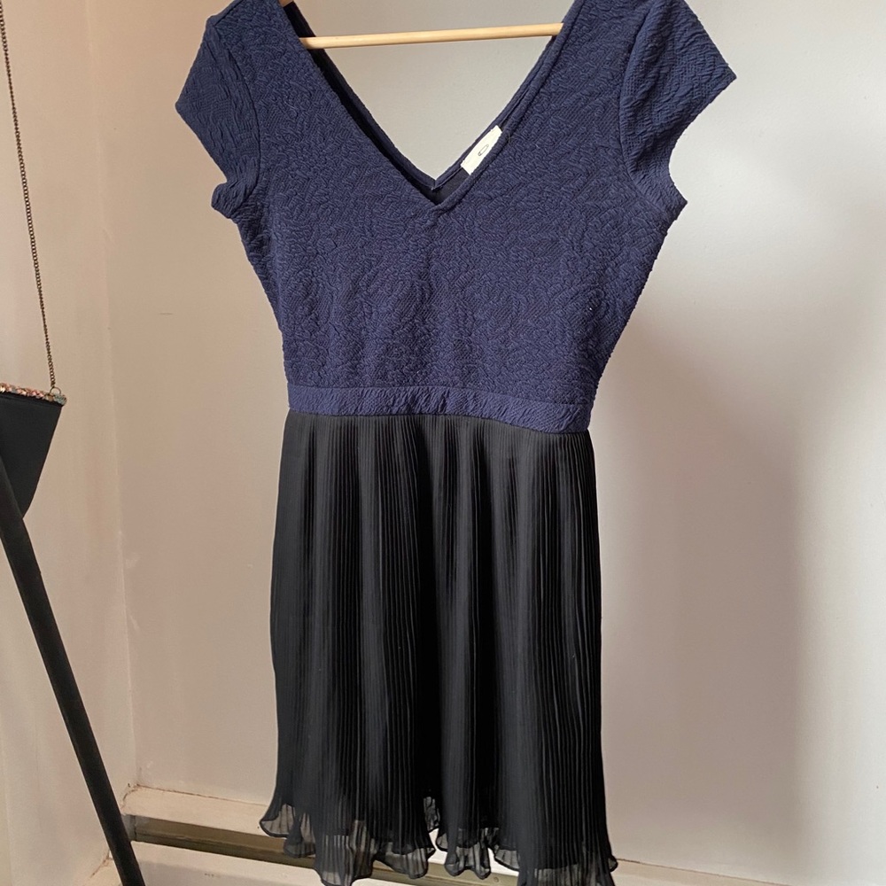Navy & Black Dress